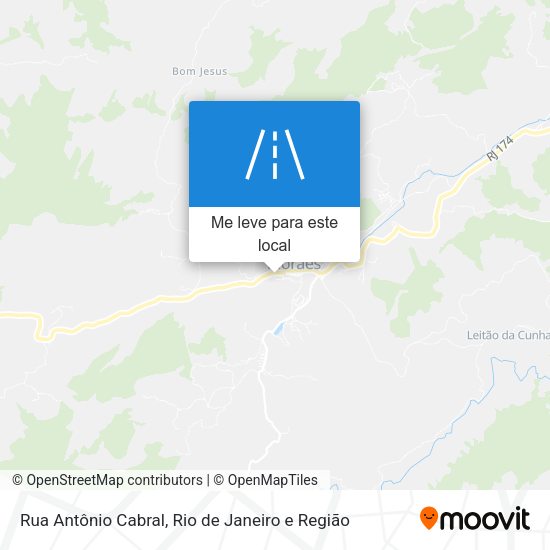 Rua Antônio Cabral mapa