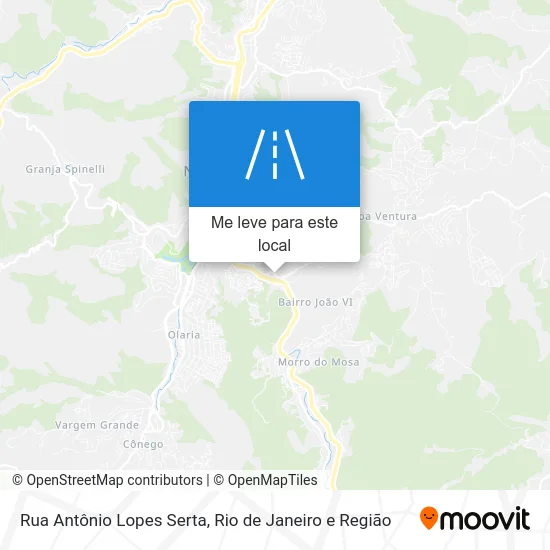 Rua Antônio Lopes Serta mapa