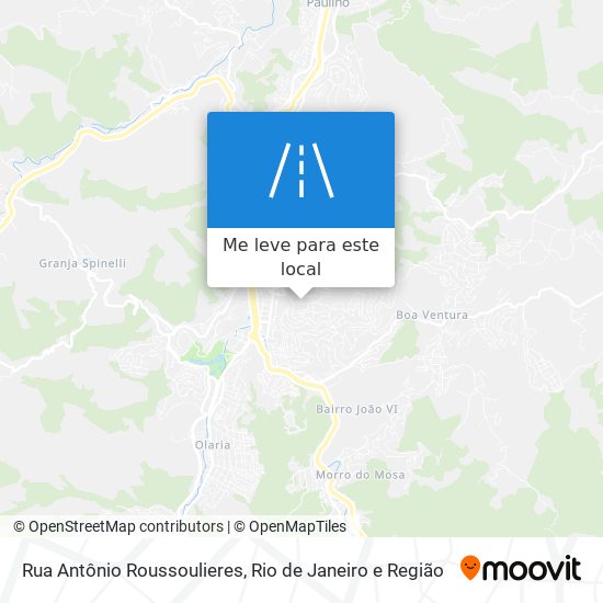 Rua Antônio Roussoulieres mapa