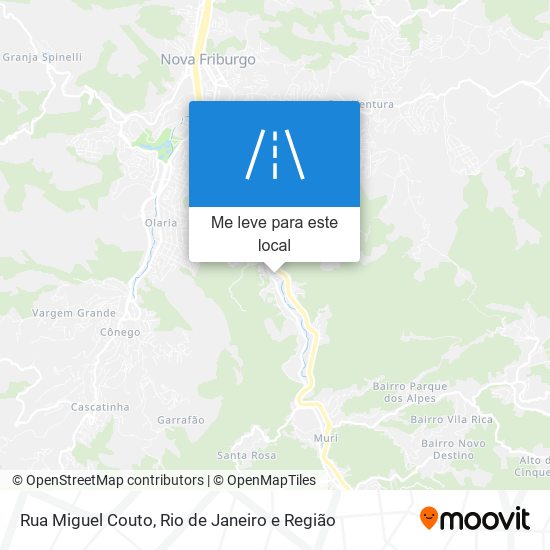 Rua Miguel Couto mapa