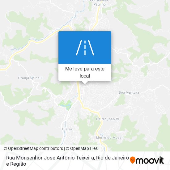 Rua Monsenhor José Antônio Teixeira mapa