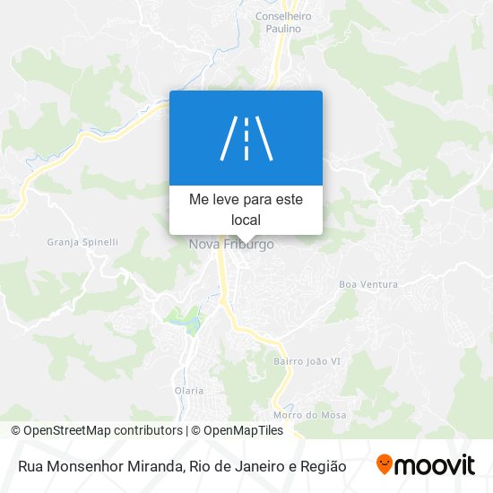 Rua Monsenhor Miranda mapa