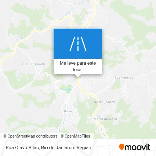 Rua Olavo Bilac mapa