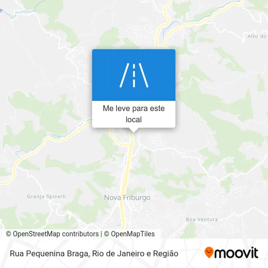 Rua Pequenina Braga mapa