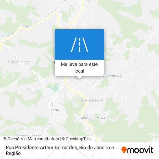 Rua Presidente Arthur Bernardes mapa