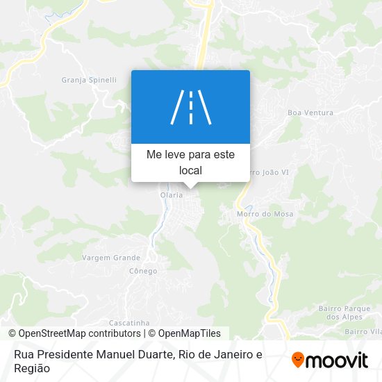 Rua Presidente Manuel Duarte mapa