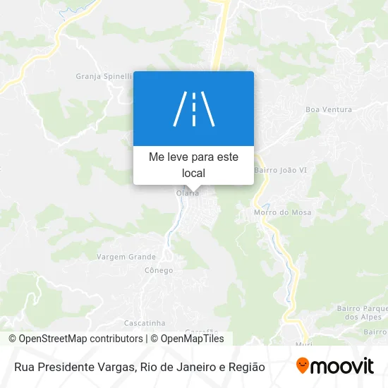 Rua Presidente Vargas mapa