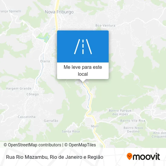 Rua Rio Mazambu mapa