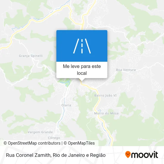 Rua Coronel Zamith mapa