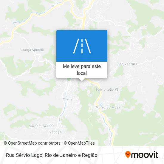Rua Sérvio Lago mapa