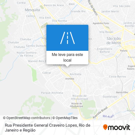 Rua Presidente General Craveiro Lopes mapa