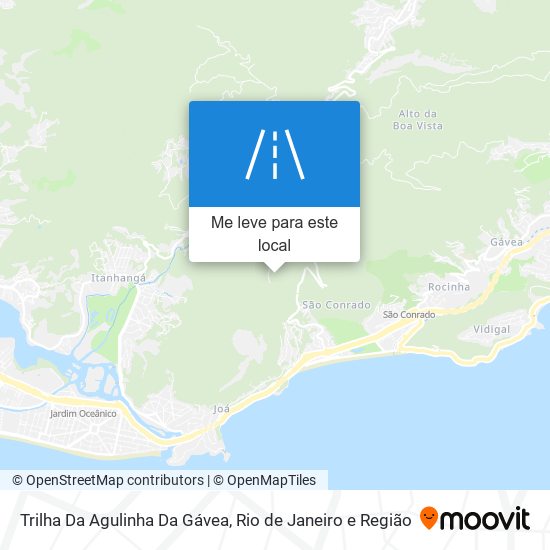 Trilha Da Agulinha Da Gávea mapa