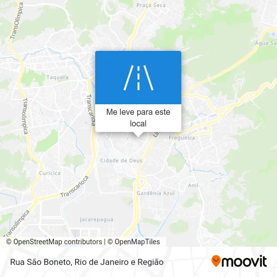 Rua São Boneto mapa