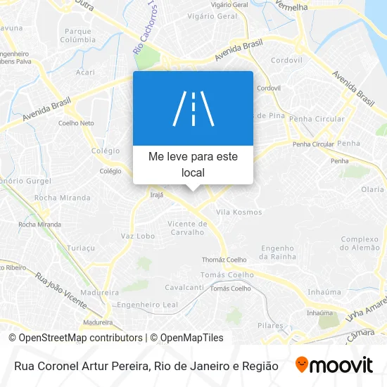 Rua Coronel Artur Pereira mapa