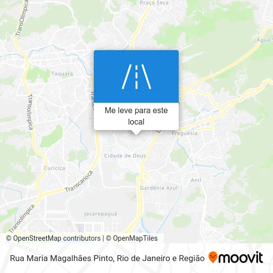 Rua Maria Magalhães Pinto mapa