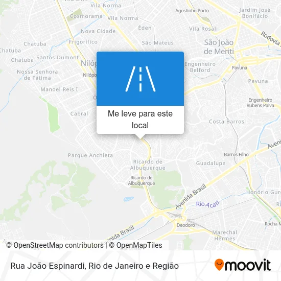 Rua João Espinardi mapa