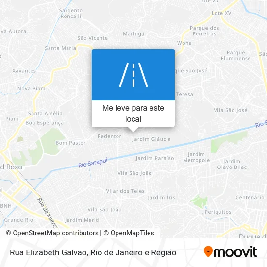 Rua Elizabeth Galvão mapa