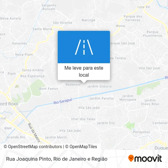 Rua Joaquina Pinto mapa