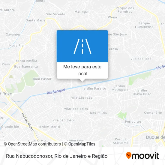 Rua Nabucodonosor mapa