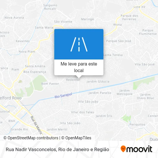 Rua Nadir Vasconcelos mapa