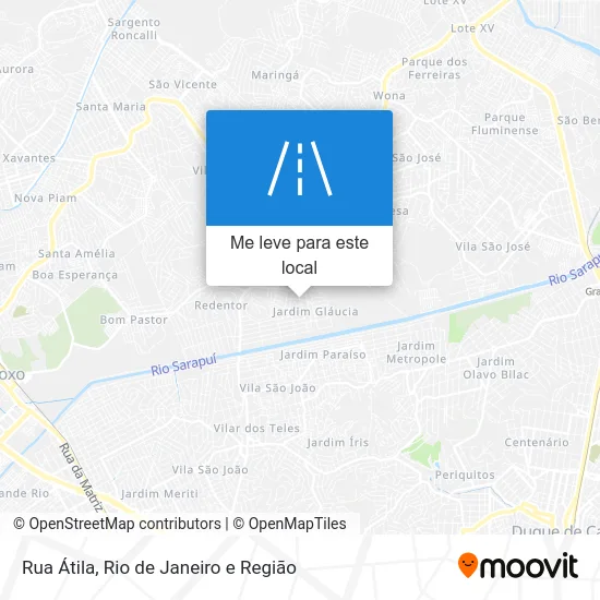 Rua Átila mapa