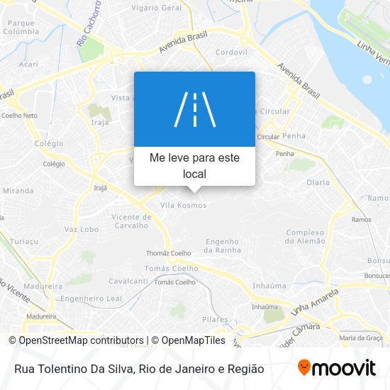 Rua Tolentino Da Silva mapa