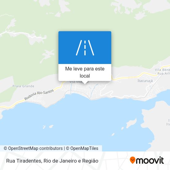 Rua Tiradentes mapa