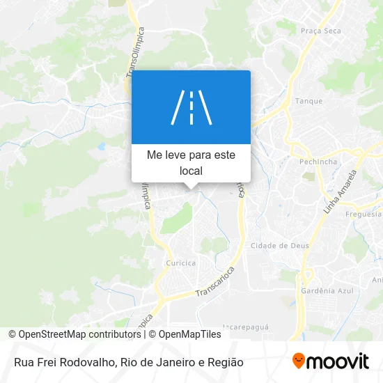 Rua Frei Rodovalho mapa