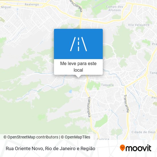 Rua Oriente Novo mapa