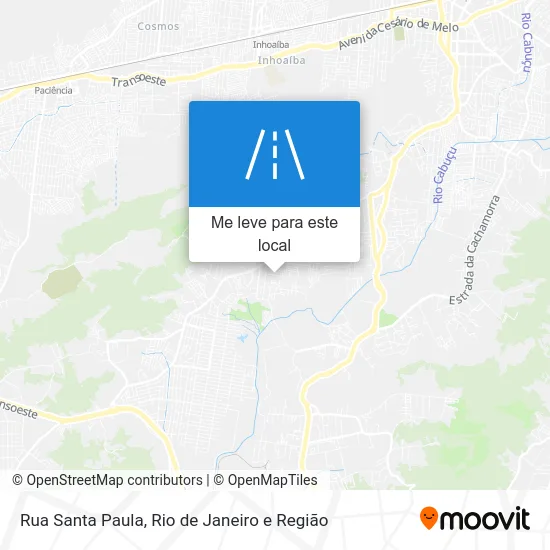 Rua Santa Paula mapa