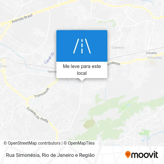 Rua Simonésia mapa