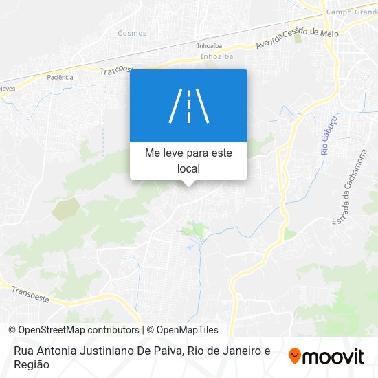 Rua Antonia Justiniano De Paiva mapa
