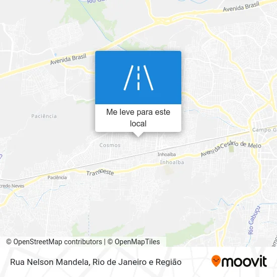 Rua Nelson Mandela mapa