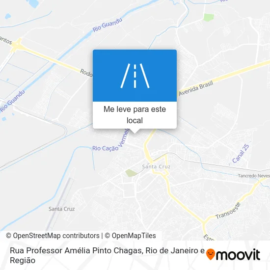 Rua Professor Amélia Pinto Chagas mapa