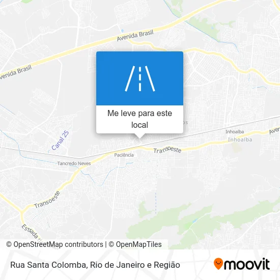 Rua Santa Colomba mapa