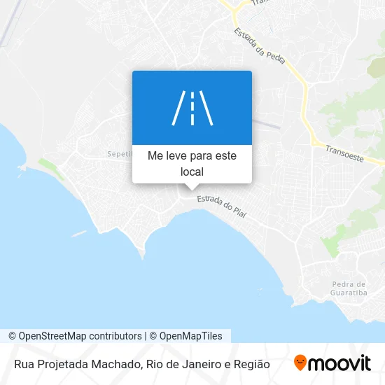 Rua Projetada Machado mapa