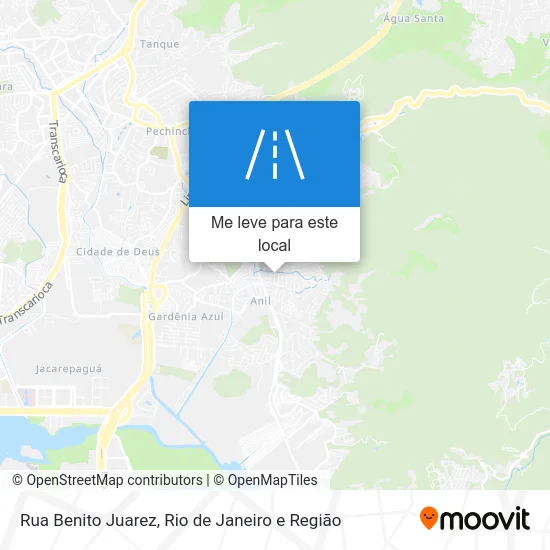 Rua Benito Juarez mapa