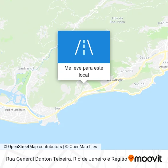 Rua General Danton Teixeira mapa