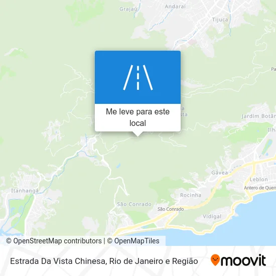 Estrada Da Vista Chinesa mapa