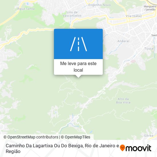 Caminho Da Lagartixa Ou Do Bexiga mapa