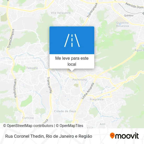 Rua Coronel Thedin mapa