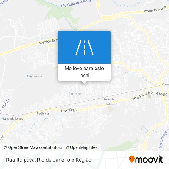 Rua Itaipava mapa