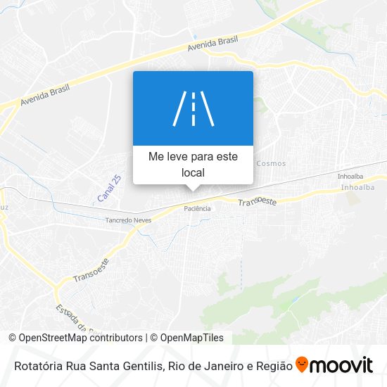 Rotatória Rua Santa Gentilis mapa