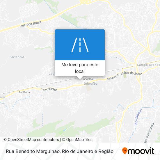 Rua Benedito Mergulhao mapa