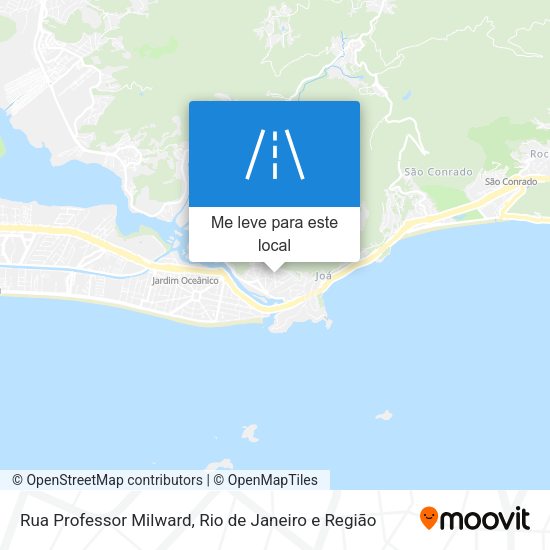 Rua Professor Milward mapa