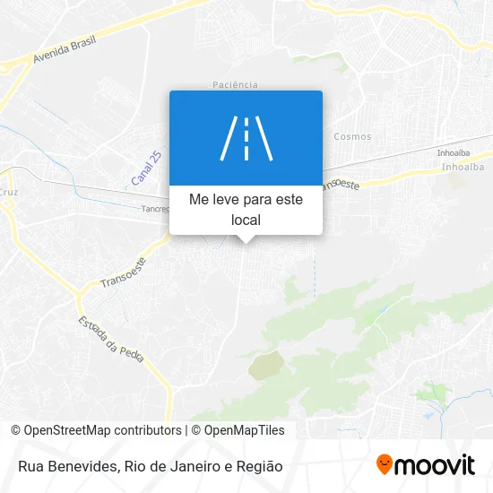 Rua Benevides mapa