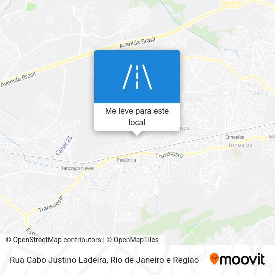 Rua Cabo Justino Ladeira mapa