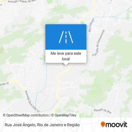 Rua José Ângelo mapa