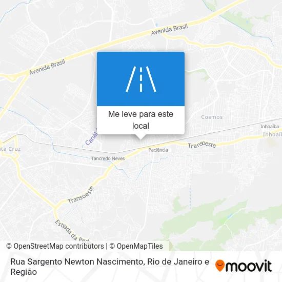 Rua Sargento Newton Nascimento mapa