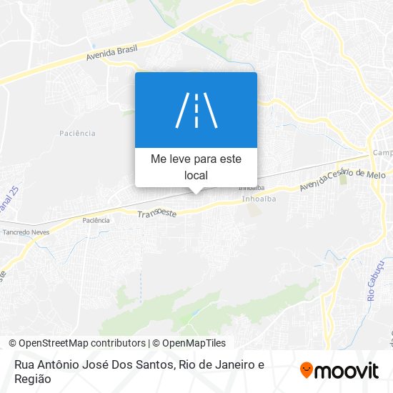 Rua Antônio José Dos Santos mapa